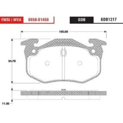 Balata Raybestos 8658-D1482-SG
