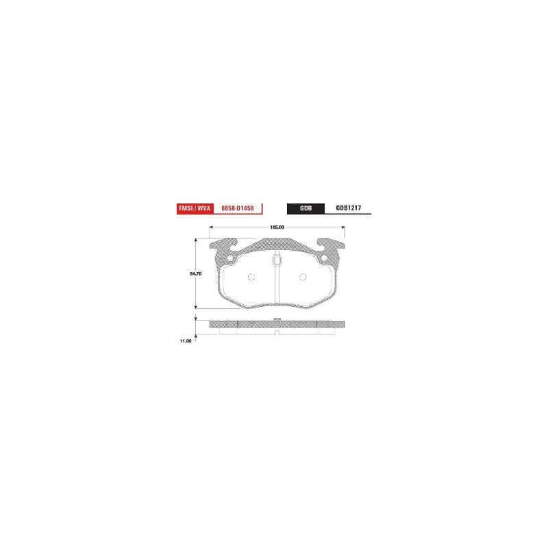 Balata Raybestos 8658-D1482-SG